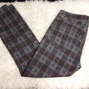 PAIGE Hoxton Ankle Tartan Plaid Jeans  29     Punk    Casual   Twee